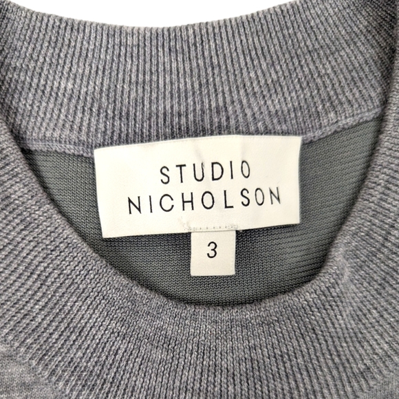 Studio Nicholson Knit Maxi Dress Wool Silk Cashmere Womens 10 Gray Designer Luxe - Picture 10 of 13